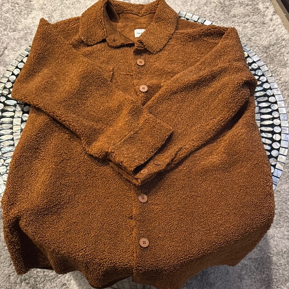 Women’s  Brown Sherpa Sweater